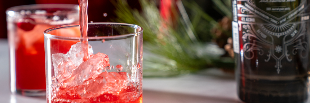 gin cocktails, red gin cocktails, red christmas cocktail